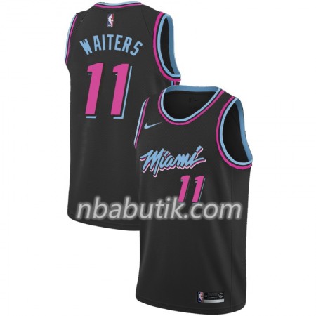 NBA Mænd Trøje Miami Heat Dion Waiters 11 2018-19 Nike City Edition Sort Swingman